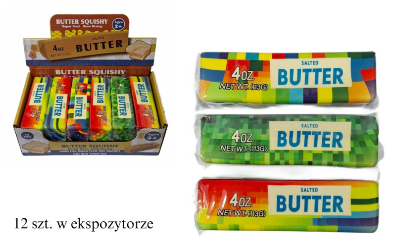 Antistresový squishy gniotek – kostka másla