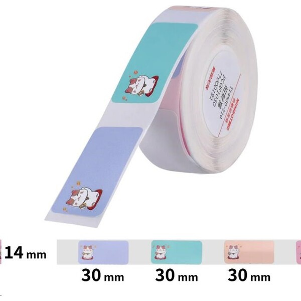 Niimbot štítky T 14x30mm 210ks pro D11, D11-M, D110, D110-H Maneko-neko