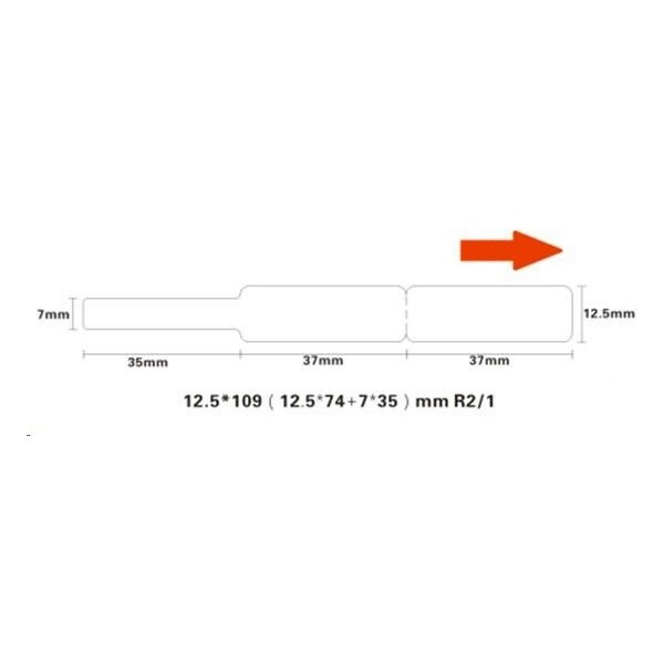 Niimbot štítky na kabely RXL 12,5x109mm 65ks pro D11 a D110 bílé