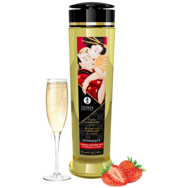 Shunga Erotic Massage Romance Strawberries & Champagne 240 ml