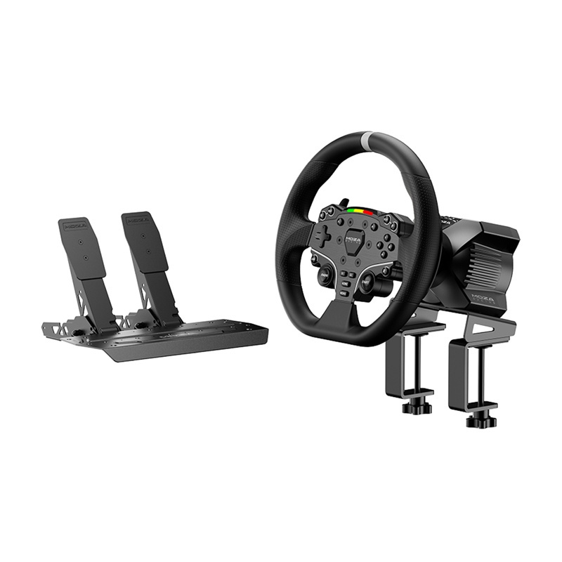 Herní set - R3 základna + ES volant + SRP-Lite pedály + Moza Racing R3 RS074 svorky  Černá