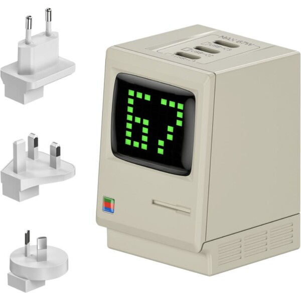 SHARGE Retro 67W USB-C GaN nabíječka (cestovní set)