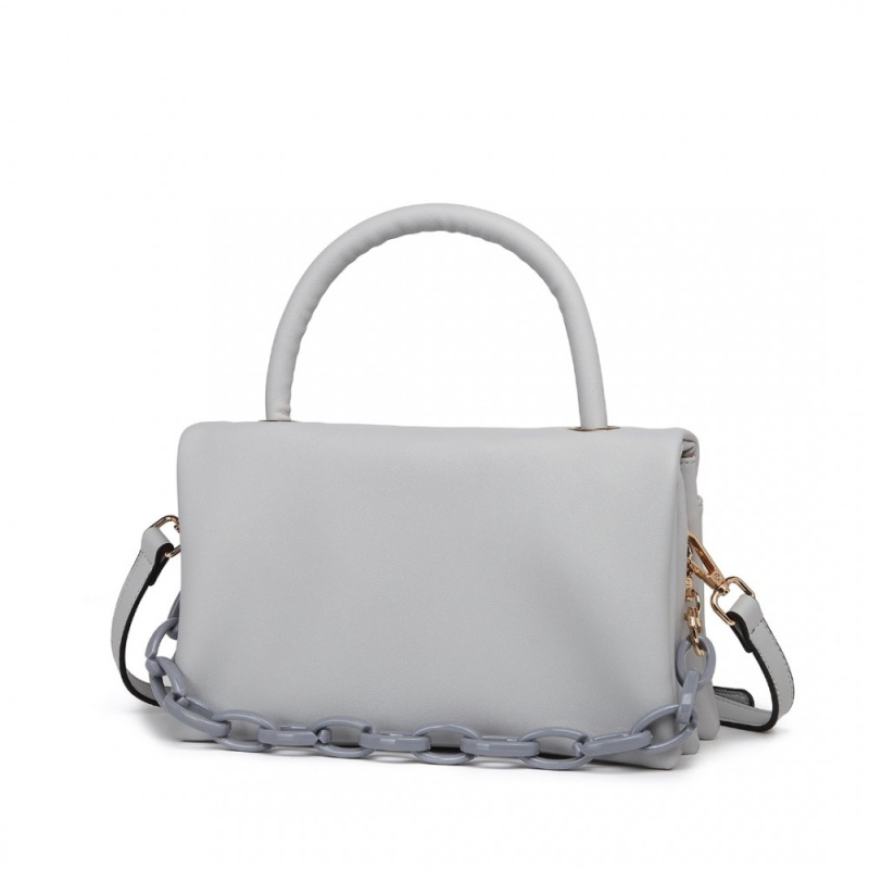 Miss Lulu dámská elegantní crossbody kabelka Zoe - šedá - 24 cm