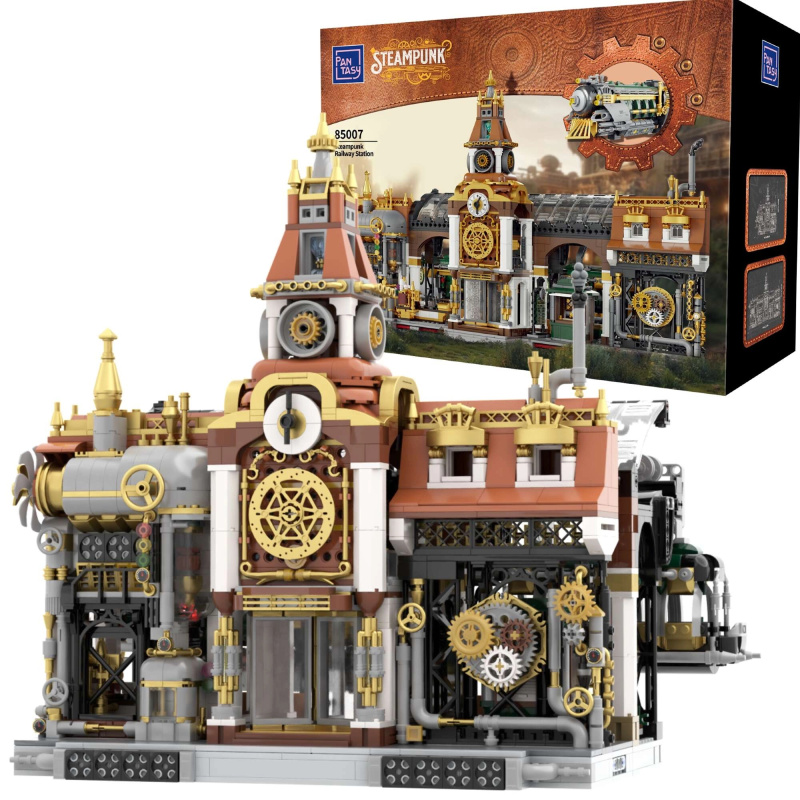 Stavebnice PANTASY Steampunk železniční stanice 2788 dílků