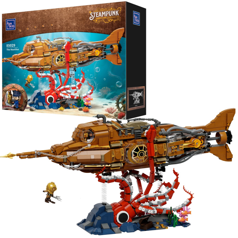 Pantasy steampunková ponorka Nautilus – stavebnice 2552 dílků