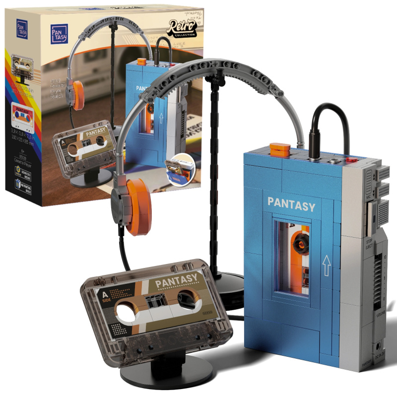 Pantasy retro stavebnice přenosný kazetový přehrávač walkman