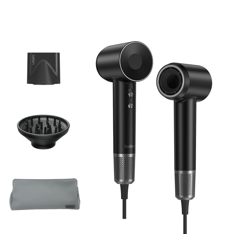 Laifen Swift Premium Ionizační vysoušeč vlasů (černo-stříbrný) Černá