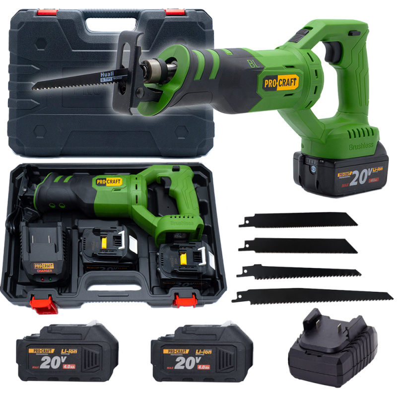 Procraft PSS20 20V - akumulátorová pila ocaska (s 2x 4,0 akumulátory a nabíječkou)