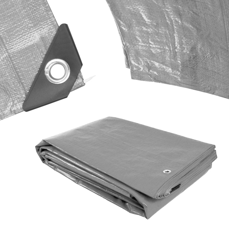 Plachta Procraft ST2x8 200g/m2 nepromokavá s oky 2x8 m stříbrná | ST2x8