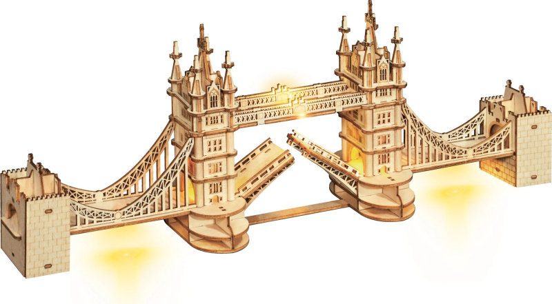 ROBOTIME Rolife Svítící 3D dřevěné puzzle Big Ben 220 ks