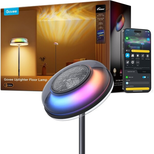 Stojací lampa Govee Uplighter RGBICWW Floor Lamp – černá