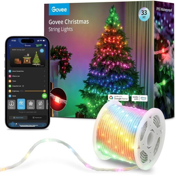 Govee LED RGBIC osvětlení pro vánoční stromek 10m H70C13D1