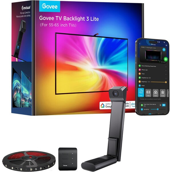Govee DreamView TV 55-65\&quot; SMART LED podsvícení RGBIC H61993D2 Černá