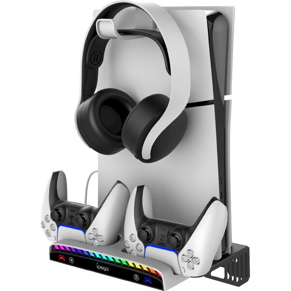 iPega P5S011 Stojan na Stěnu pro PS5/PS5 Slim/PS5 Pro s nabíječkou pro DualSense