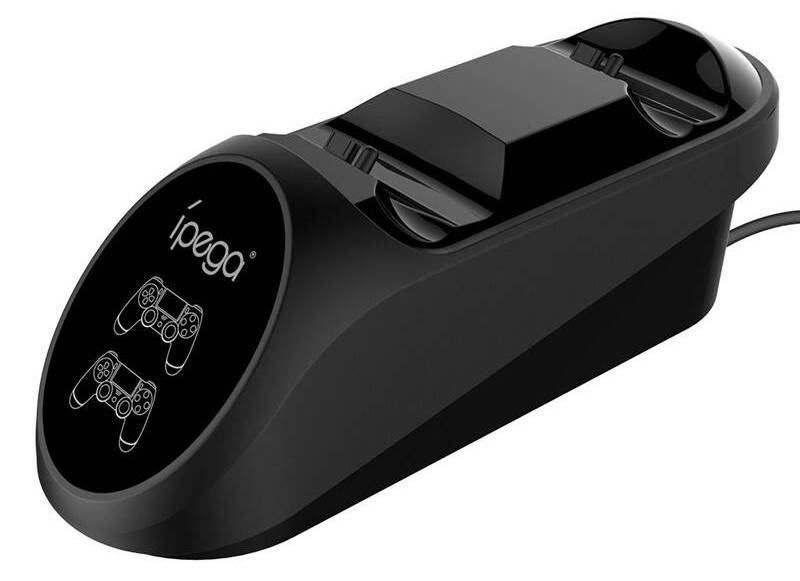 Dokovací stanice iPega 9180 Double Charger pro gamepady PS4 / PlayStation 4 / LED indikátor / černá Varianta: ivi1