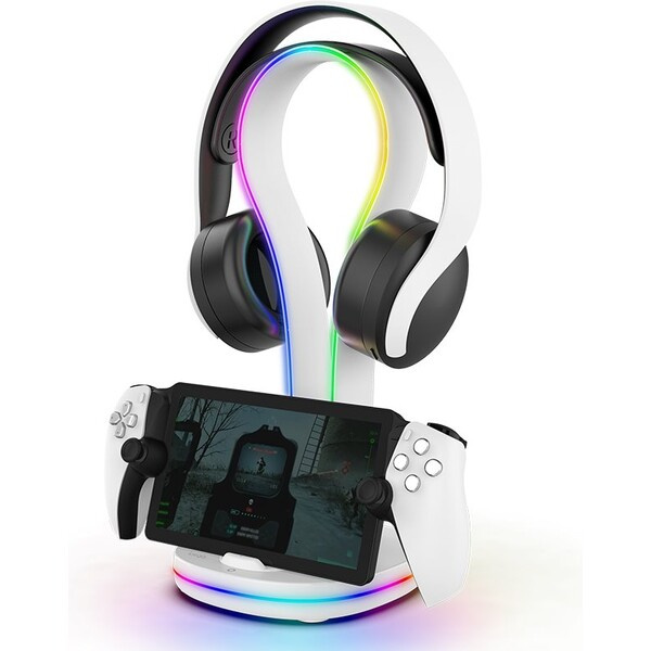 iPega P5P23 nabíjecí RGB stojan pro Playstation Portal bílý