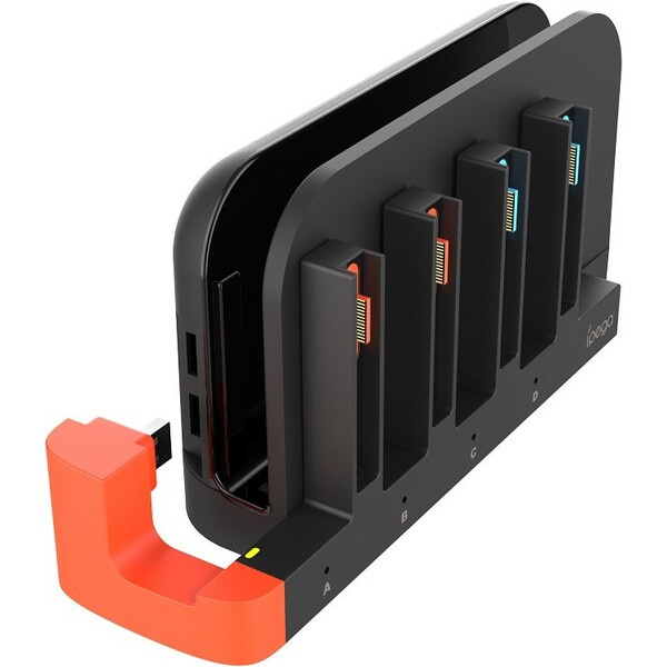 iPega SW2185 Nabíjecí Stanice pro JoyCon Ovladače Nintendo Switch 2 Black Černá