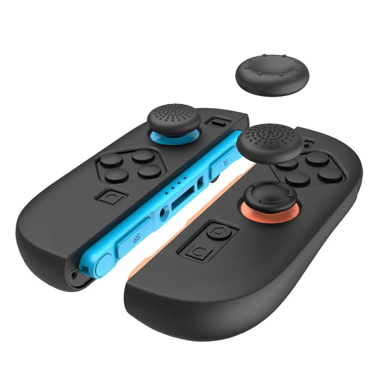 iPega SW2083A Silikonové Krytky JoyCon Ovladače Nintendo Switch 2 Black Černá