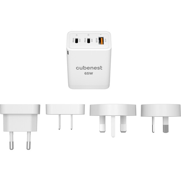 CubeNest S3D1 PD cestovní adaptér (65W) bílý