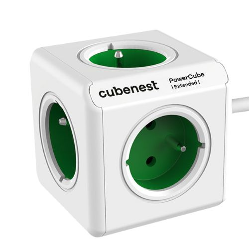 Rozbočovač Cubenest PowerCube Extended 1,5 m zelená
