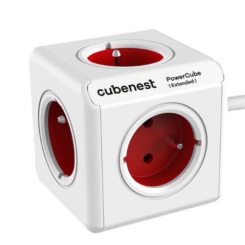 Rozbočovač Cubenest PowerCube Extended 1,5 m červená