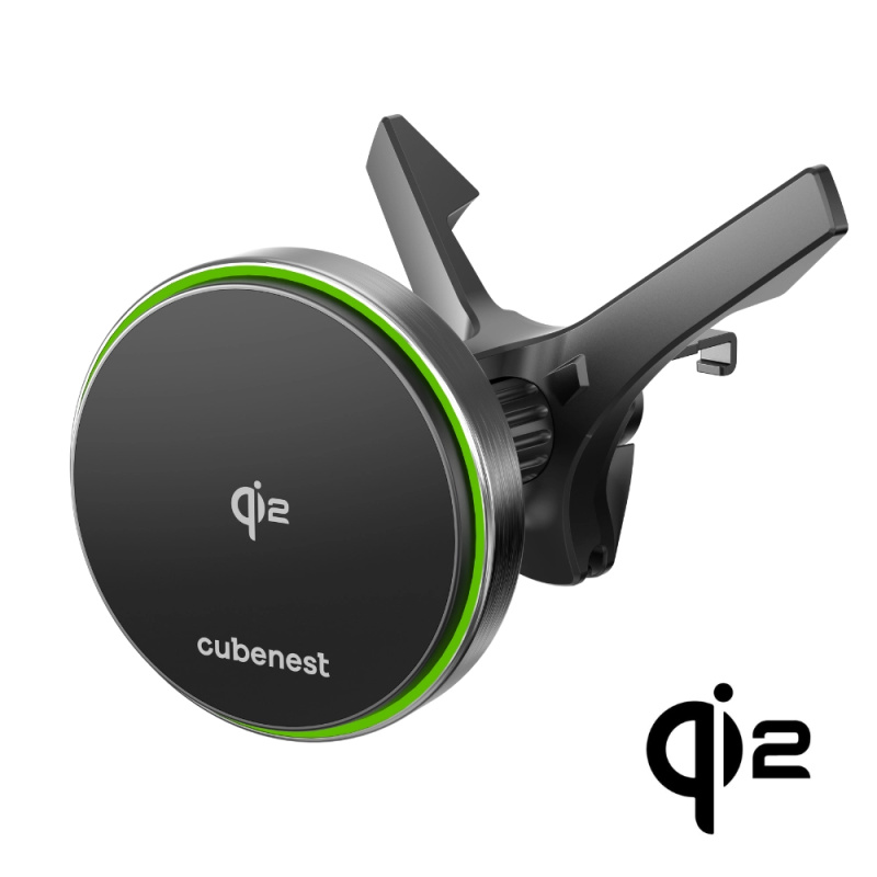 CubeNest SQ1C0 Qi2 (MagSafe) držák do auta s nabíjením černý
