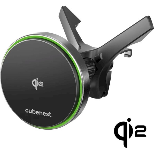 CubeNest SQ1C0 Qi2 (MagSafe) držák do auta s nabíjením černý