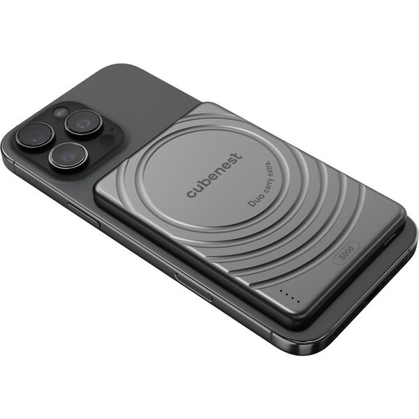 CubeNest S1B3D Slim MagSafe powerbanka (5000 mAh) černá