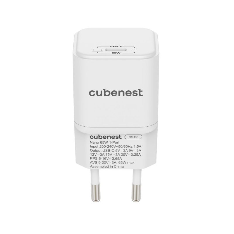 Cubenest PD GaN Nano adaptér USB-C 65W N1D65