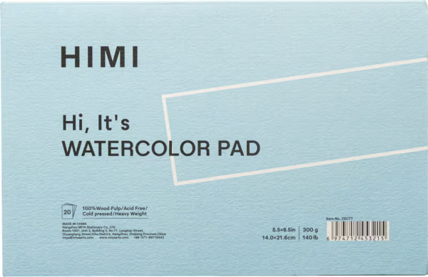 HIMI blok pro akvarel -  14 x 21.6 cm  - Blue Himi
