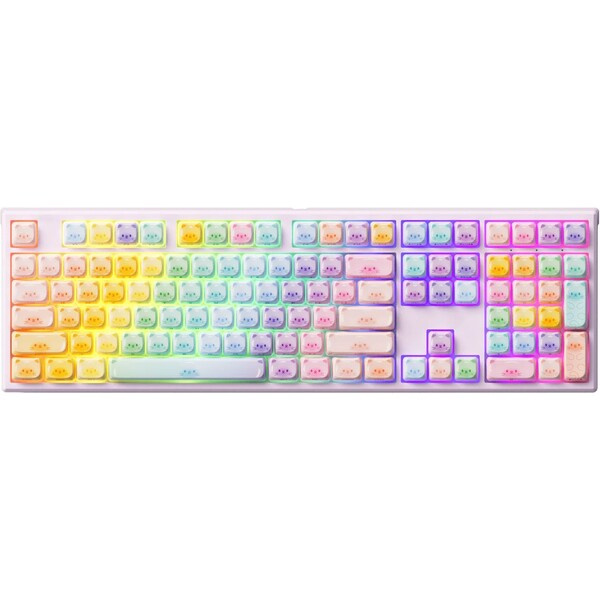 Akko MonsGeek MG108B Colorful Cats 6975351385493 Fialová