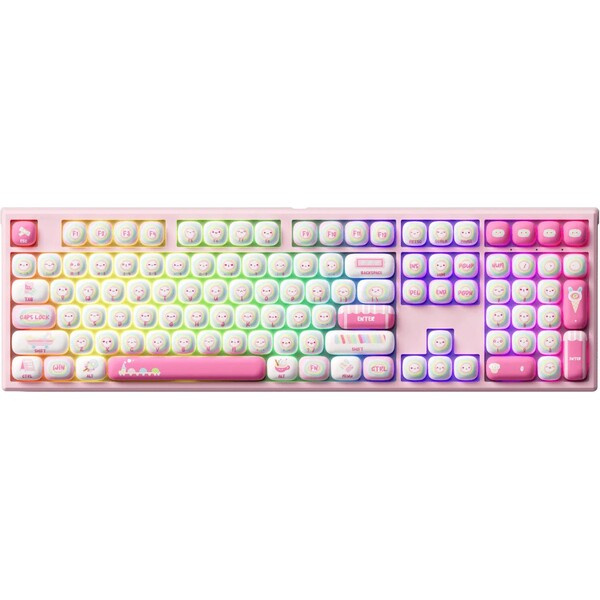Akko MonsGeek MG108B Rainbow Marshmallows 6975351385660 Růžová