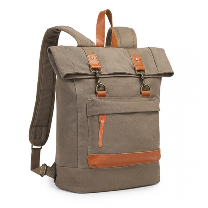 Kono 2303 Roll-up Batoh Khaki 14L plátěný