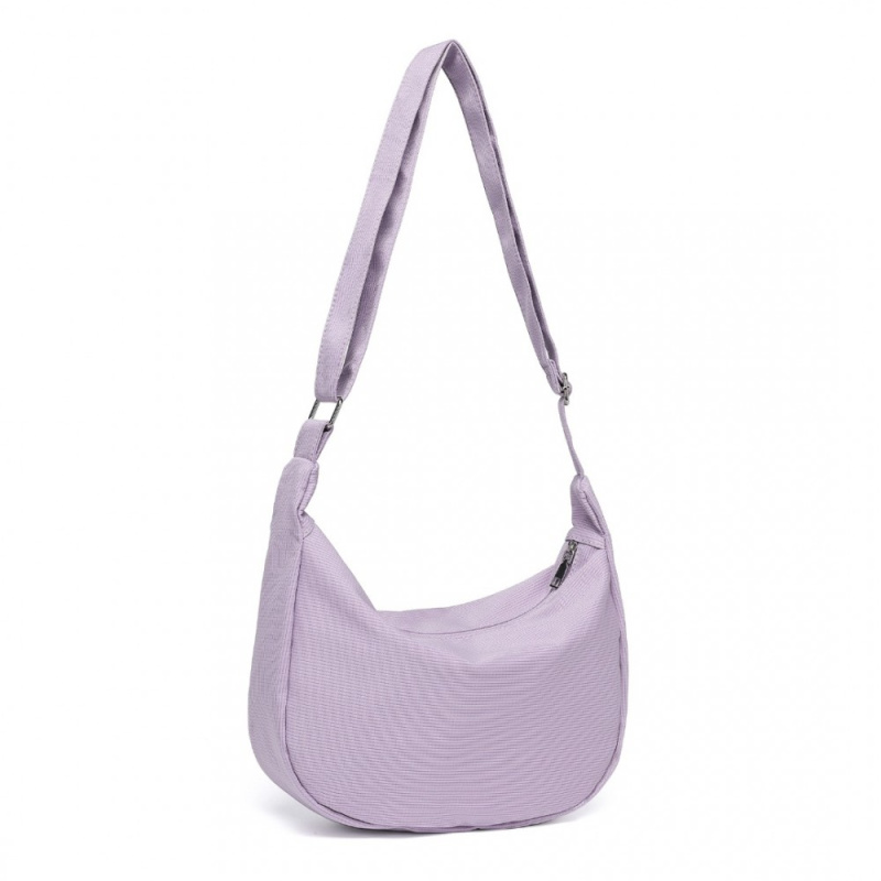 Miss Lulu dámská Casual Crossbody látková taška - fialová