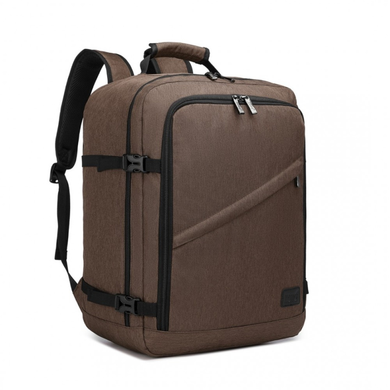 KONO Batoh na notebook 17.3" Hnědý 44cm 29L