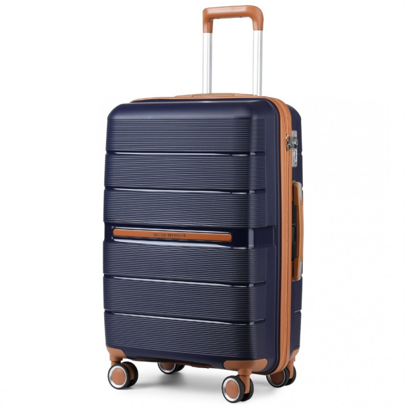 KONO British Traveller skořepinové zavazadlo polypropylen - navy - 60L