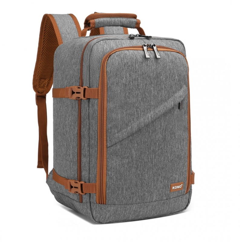 KONO Batoh na notebook 15.6" Šedý 40cm 20L