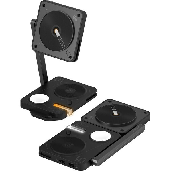 Aulumu M01 4-in-1 Folding Wireless Charging Station & Pad MagSafe nabíječka Black