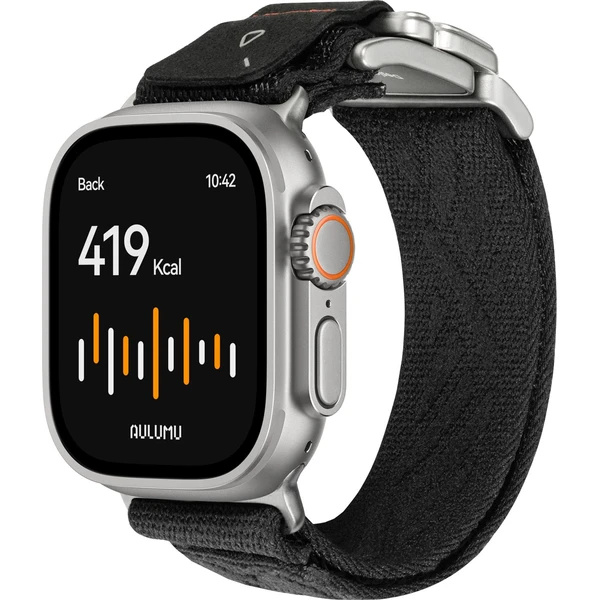 Aulumu C03 Titanium Mag Buckle řemínek Apple Watch 49/46/45/44/42mm Titanium Buckle/Black