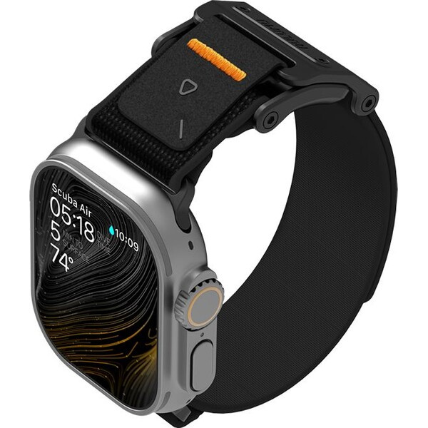 Aulumu A11 Mag Buckle Slim řemínek Apple Watch 49/46/45/44/42mm Black Buckle/Black Strap