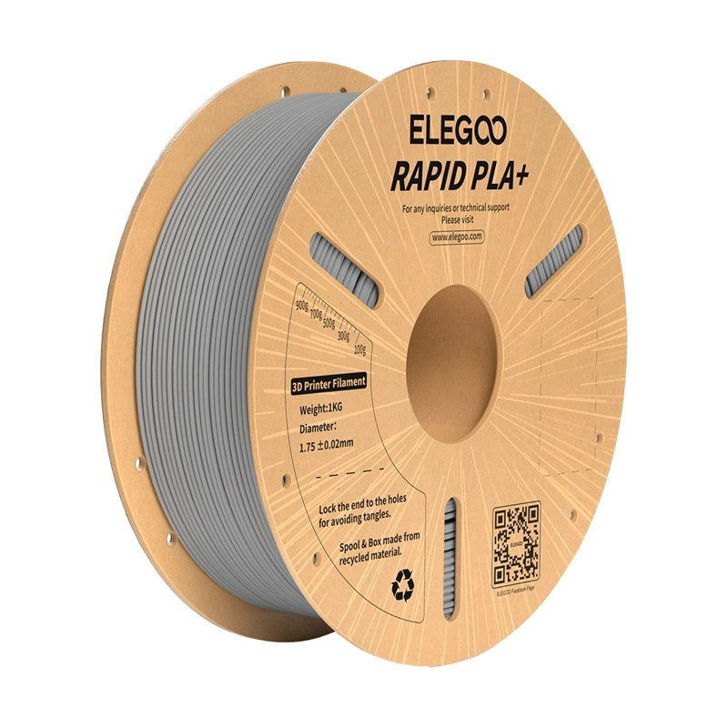 Elegoo Rapid PLA+ 1,75, 1 kg, šedá RPLAP1G