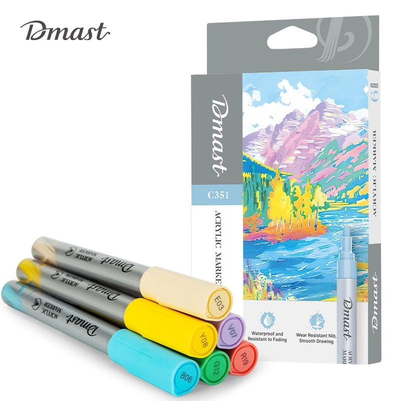 Popisovač akrylový Dmast pastel sada 6 barev DELI EC351 DELI GROUP CO., LTD.