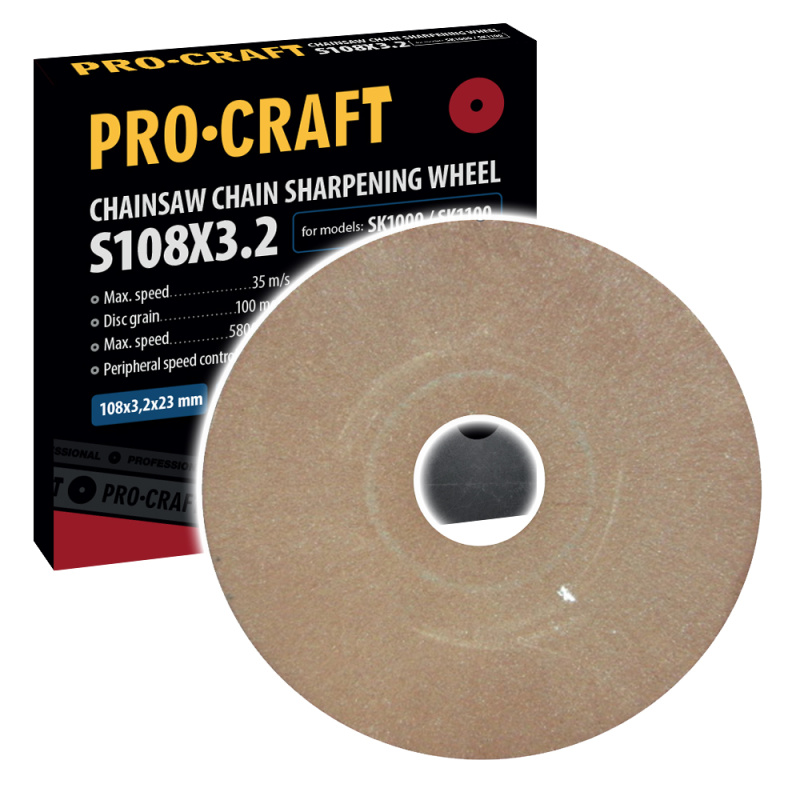 Procraft S108X3.2 / SK1000 / SK1100 - brusný kotouč pro ostřičky řetězů