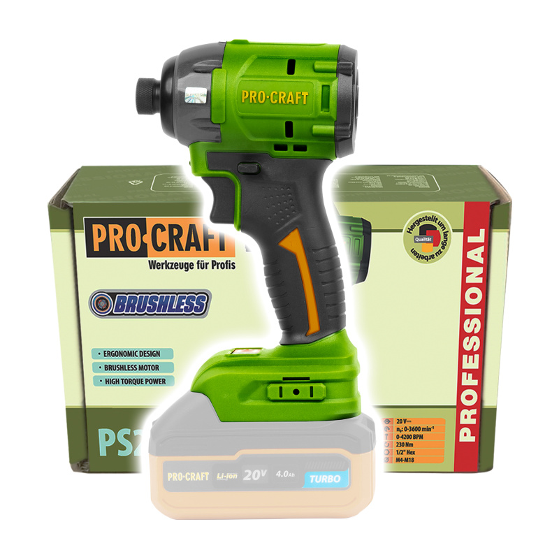Procraft PS22bb 20V - akumulátorový rázový utahovák (bez akkumulátoru a nabíječky)