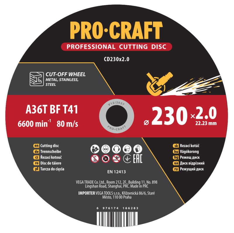 Procraft CD230x2.0 - řezný kotouč