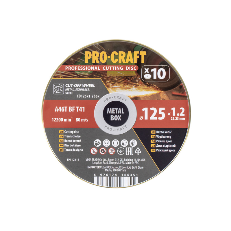 Procraft CD125x1.2b - sada řezných kotoučů
