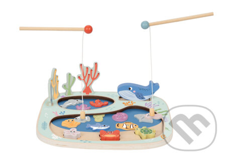 Tooky Toy chytání rybičiek hra zručnosti puzzle Montessori