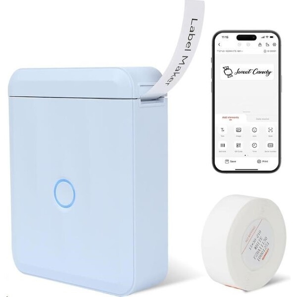 Niimbot tiskárna štítků D110-M Smart modrá + role štítků 160 ks