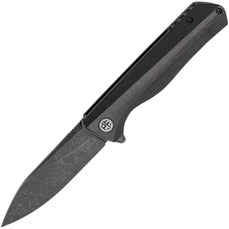Petrified Fish Forward kapesní nůž 9 cm, Black Stonewash, G10 a uhlíkové vlákno