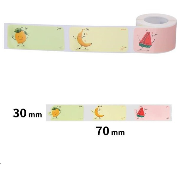 Niimbot štítky T 30x70mm 110ks pro B21, B21S, B3, B1S Ovocná party
